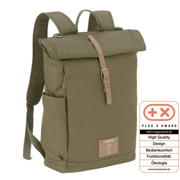 LÄSSIG GREEN LABEL ROLLTOP BACKPACK OLIVE - PŘEBALOVACÍ BATOHY - KOČÁRKY A PŘÍSLUŠENSTVÍ