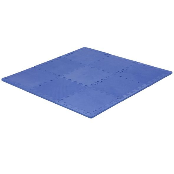 RIALTO BABY HRACÍ PODLOŽKA PUZZLE S OKRAJEM BLU 92X92 CM - HRACÍ PODLOŽKY NA ZEM - SPINKÁNÍ