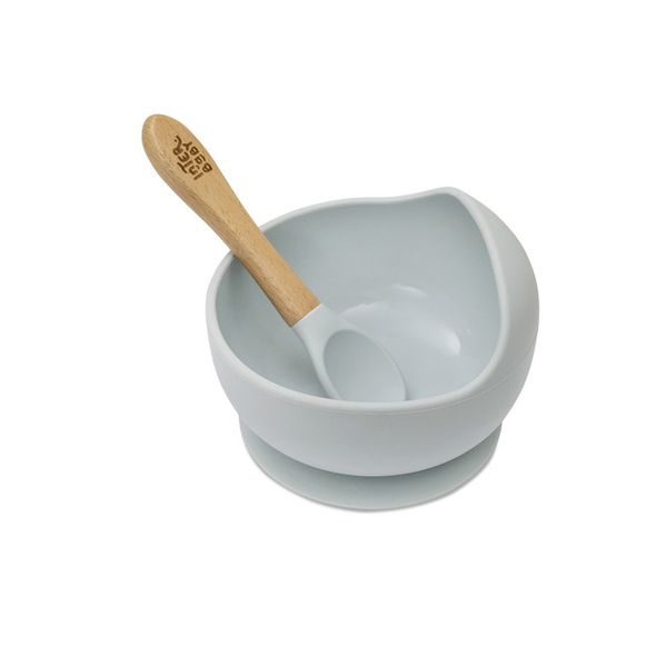 INTERBABY MISKA SILIKONOVÁ + LŽIČKA SILIKONOVÁ - MODRÁ - MISKY, TALÍŘKY A PODLOŽKY - KRMENÍ