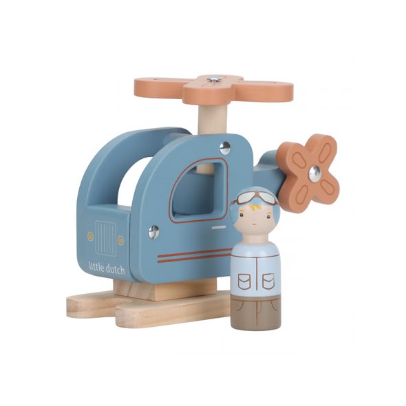 LITTLE DUTCH HELIKOPTÉRA DŘEVĚNÁ - LITTLE DUTCH - PRO DĚTI