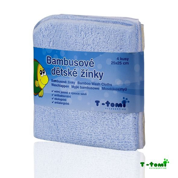 T-TOMI BAMBUSOVÉ ŽÍŇKY V PROVEDENÍ UBROUSEK 4KS - ŽÍNKY A HOUBIČKY - KOUPÁNÍ A ZDRAVÍ