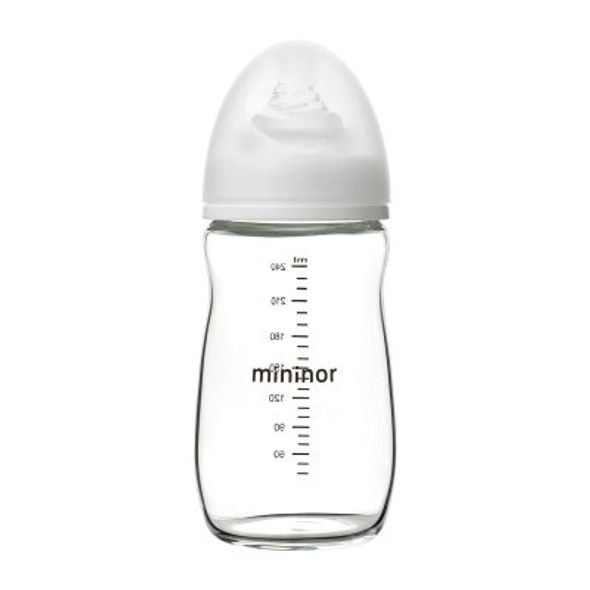 MININOR SKLENĚNÁ KOJENECKÁ LAHEV 240ML 3M - KOJENECKÉ LAHVE - KRMENÍ