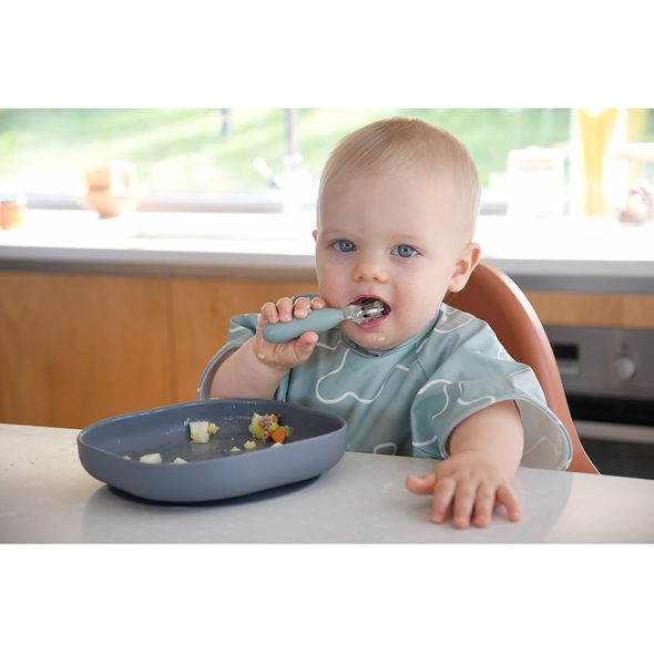 BEABA PRVNÍ TRÉNOVACÍ PŘÍBOR 2-DÍLNÝ SAGE GREEN - LŽIČKY A PŘÍBORY - KRMENÍ