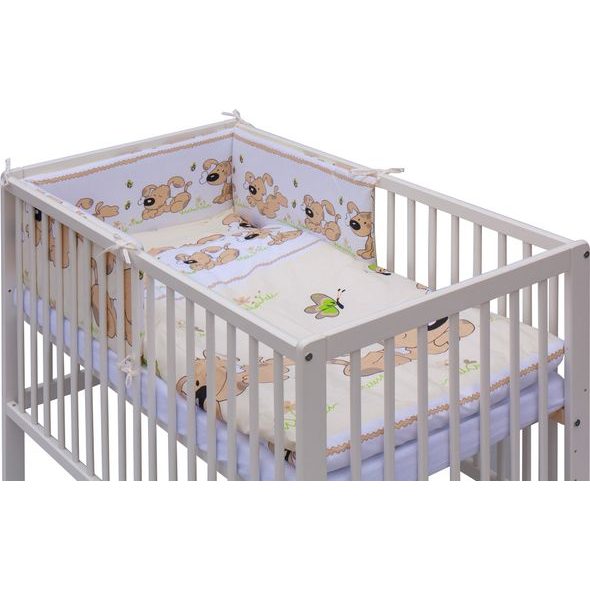 SCARLETT POSTÝLKA 120X60CM S KOMPLETNÍ VÝBAVOU JAPY BÉŽOVÁ - DŘEVĚNÉ POSTÝLKY - SPINKÁNÍ