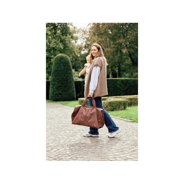 CHILDHOME PŘEBALOVACÍ TAŠKA MOMMY BAG SIGNATURE VEGAN LEATHER DARK BROWN - PŘEBALOVACÍ TAŠKY - KOČÁRKY A PŘÍSLUŠENSTVÍ