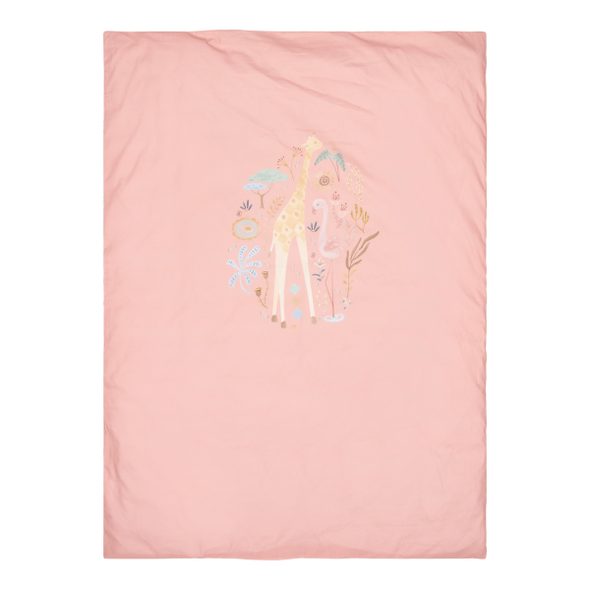 LITTLE DUTCH POVLEČENÍ 200X140 A 60X70 CM PINK BLOOMING SAFARI - POVLEČENÍ DO POSTÝLKY - SPINKÁNÍ