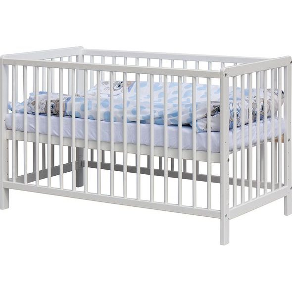 SCARLETT DĚTSKÁ POSTÝLKA S KOMPLETNÍ VÝBAVOU SCARLETT KULÍŠEK 120 X 60 CM - MODRÁ - DŘEVĚNÉ POSTÝLKY - SPINKÁNÍ