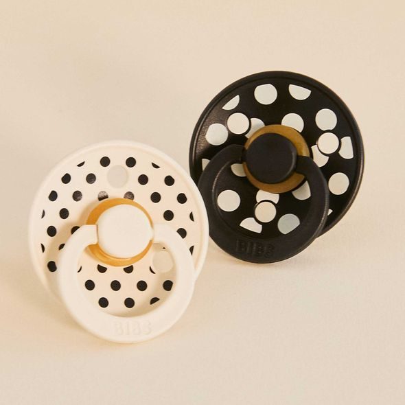 BIBS STUDIO COLOUR POLKA DUDLÍKY Z PŘÍRODNÍHO KAUČUKU 2KS - VELIKOST 1 - ŠIDÍTKA A DOPLŇKY - KRMENÍ