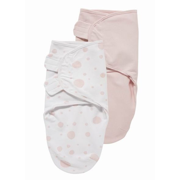 MEYCO ZAVINOVAČKA 2-BALENÍ 0-3 MĚSÍCE - DOTS PINK/UNI LIGHT PINK - ZAVINOVAČKY - SPINKÁNÍ