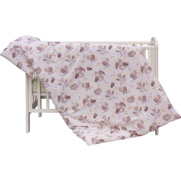 SCARLETT DĚTSKÉ POVLEČENÍ 2-DÍLNÉ DINO 135X100CM BÉŽOVÉ - POVLEČENÍ DO POSTÝLKY - SPINKÁNÍ