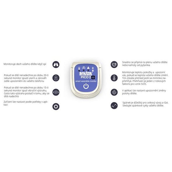 SNUZA PICO 2 - MONITOR POHYBU A SPÁNKU - MONITORY DECHU - SPINKÁNÍ