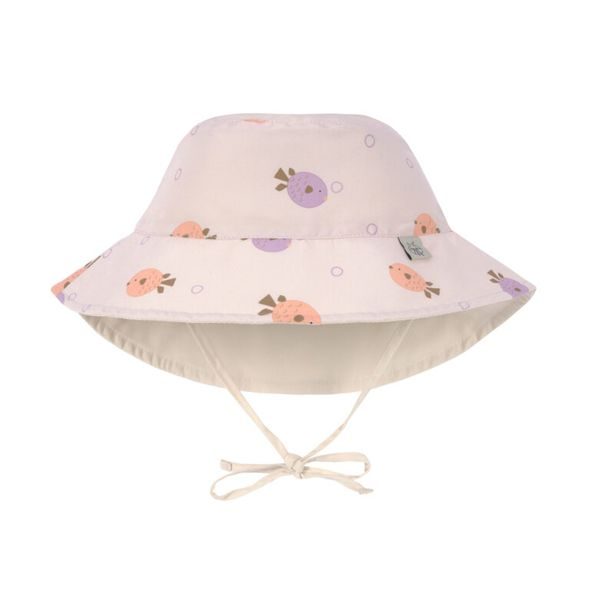 LÄSSIG SPLASH SUN PROTECTION BUCKET HAT FISH LIGHT PINK 7-18M - ČEPIČKY A KLOBOUČKY - PRO DĚTI