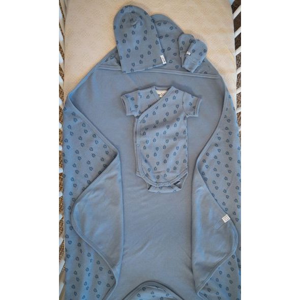 LODGER BEANIE PRINT RIB OCEAN 0 - 6 MĚSÍCŮ - ČEPIČKY A KLOBOUČKY - PRO DĚTI