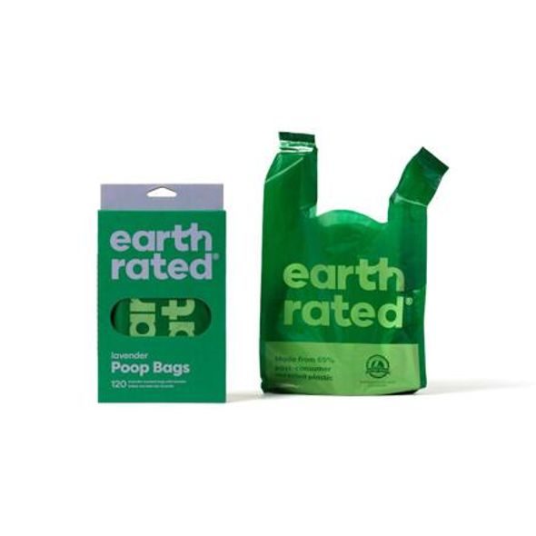 EARTH RATED EARTH RATED SÁČKY S UCHEM S VŮNÍ LEVANDULE 120 KS / 1 ROLE - SÁČKY NA PSÍ EXKREMENTY - CHOVATELSKÉ POTŘEBY MALVÍKZOO