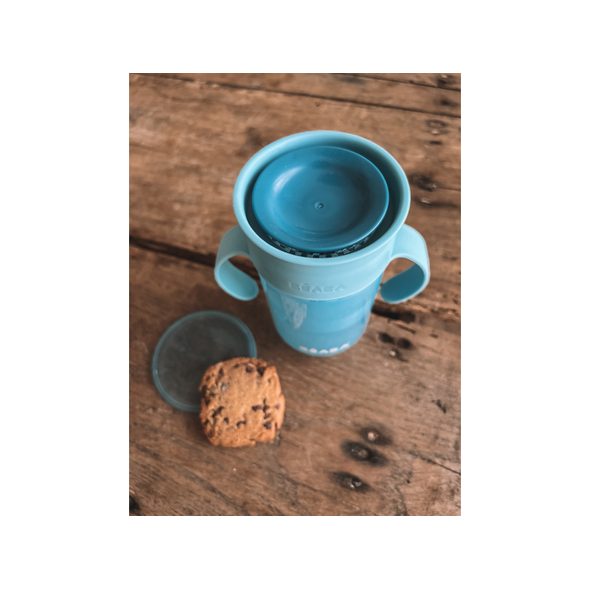 BEABA HRNEK TRÉNOVACÍ 360° BLUE 340 ML 12M+ - DĚTSKÉ HRNEČKY - KRMENÍ