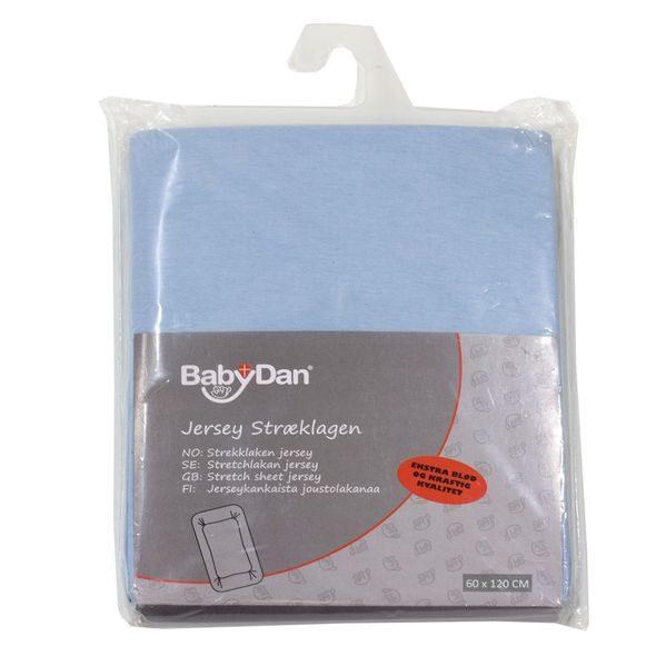BABY DAN PROSTĚRADLO JERSEY DO POSTÝLKY/KOLÉBKY, SVĚTLE MODRÉ, 60X120CM - PROSTĚRADLA - SPINKÁNÍ