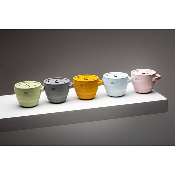 INTERBABY SKLÁDACÍ SILIKONOVÝ HRNEK NA SVAČINKU - OKROVÝ - DĚTSKÉ HRNEČKY - KRMENÍ