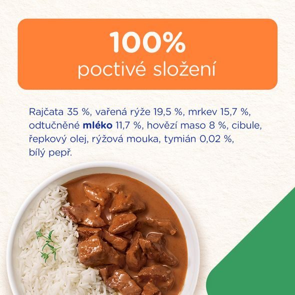 SUNAR PŘÍKRM STROGANOFF S HOVĚZÍM A RÝŽÍ 12M+ 235G - MASO/ZELENINA - KRMENÍ