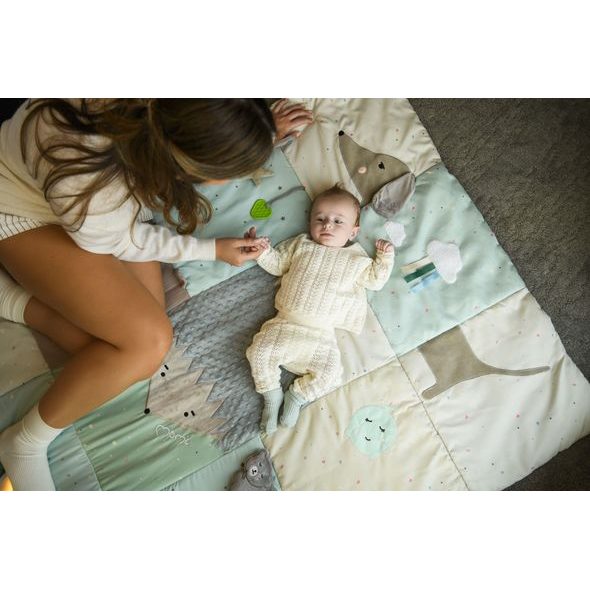 MOMI HRACÍ DEKA MOMI VOLPI PATCHWORK - HRACÍ PODLOŽKY NA ZEM - SPINKÁNÍ