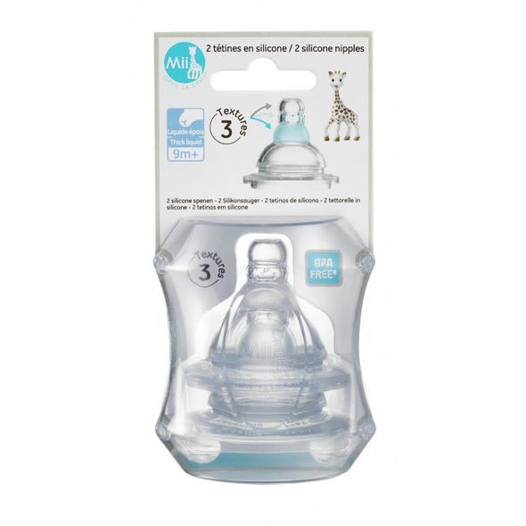 MII SOPHIE LA GIRAFE SET 2 KS SAVIČEK - HRUBÝ PRŮTOK - SAVIČKY A PÍTKA - KRMENÍ