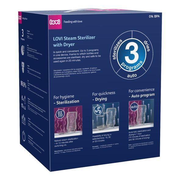 LOVI ELEKTRICKÝ STERILIZÁTOR SE SUŠIČKOU - STERILIZÁTORY - KRMENÍ