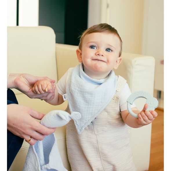 INTERBABY | KOUSÁTKO SILIKONOVÉ KROUŽEK - MODRÉ - KOUSÁTKA - PRO DĚTI