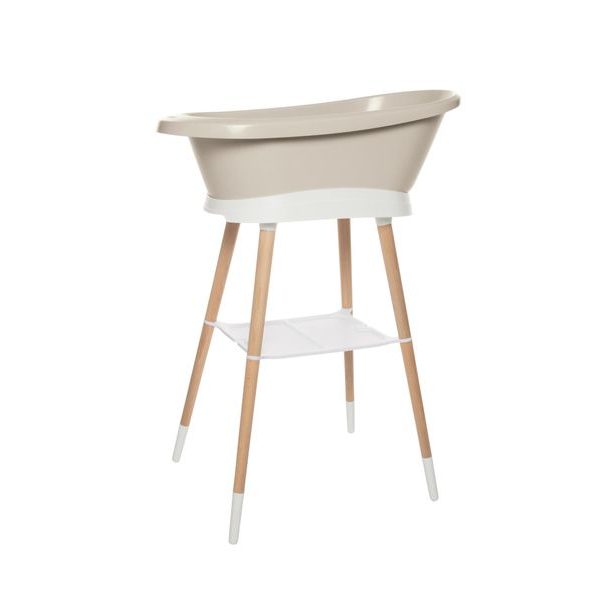 BEBE-JOU SADA VANIČKY SENSE TAUPE A STOJANU SENSE WHITE - VANIČKY PLASTOVÉ - KOUPÁNÍ A ZDRAVÍ