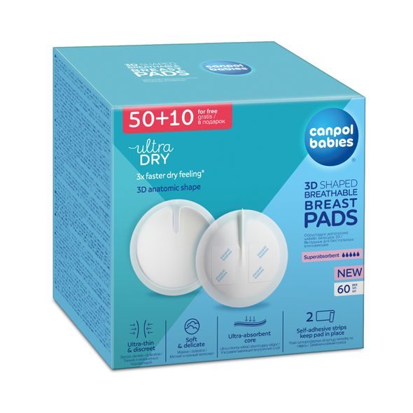 CANPOL BABIES VLOŽKY DO PODPRSENKY STANDARD 50KS + 10 KS ZDARMA - PRSNÍ VLOŽKY - PRO MAMINKY