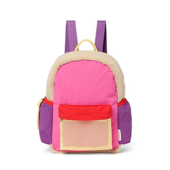 STUDIO NOOS PATCHWORK MIDI BACKPACK - BATŮŽEK BRIGHT PINK - BATOHY A TAŠKY - PRO DĚTI