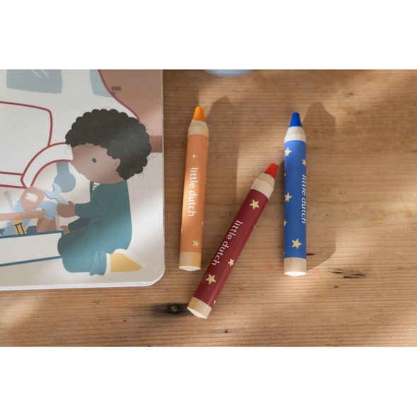 LITTLE DUTCH OMALOVÁNKY S PASTELKAMI DOPRAVA JIM - LITTLE DUTCH - PRO DĚTI