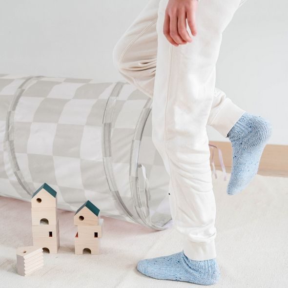 3 SPROUTS DĚTSKÝ TUNEL RECYCLED CHECKERBOARD BEIGE - HRACÍ DOMEČKY - SPINKÁNÍ