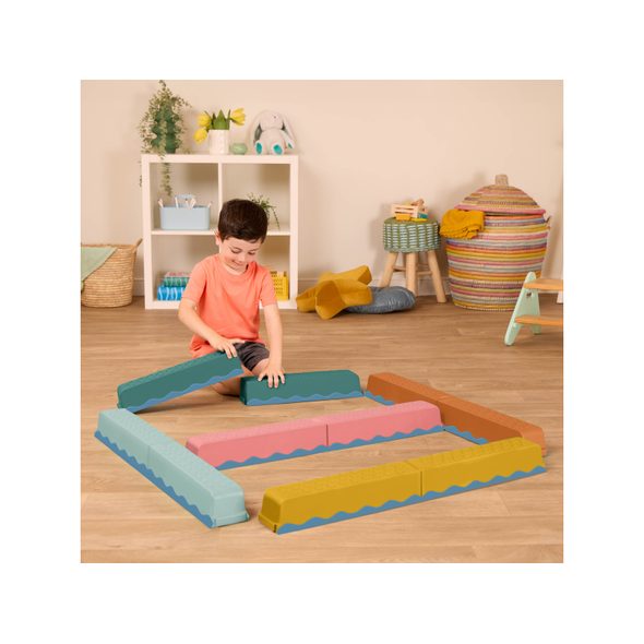 B-TOYS PŘEKÁŽKOVÁ DRÁHA BALANCE & HOP 10 KS - AKTIVNÍ HRAČKY - PRO DĚTI