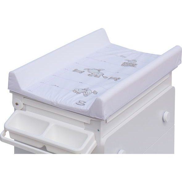 SCARLETT PŘEBALOVACÍ KOMODA S VANIČKOU VISTA BÍLÁ S PŘEBALOVACÍ PODLOŽKOU OSLÍK BÍLÁ - PŘEBALOVACÍ KOMODY - PŘEBALOVÁNÍ