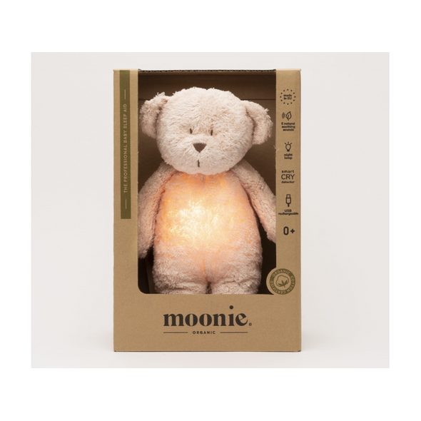 MOONIE USÍNÁČEK MEDVĚD 2.0 ORGANIC ROSE - USÍNÁČCI ŠUMÍCÍ / S TLUKOTEM - PRO DĚTI