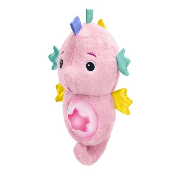 BABY EINSTEIN HRAČKA UKLIDŇUJÍCÍ SE SENZOREM PLÁČE MOŘSKÝ KONÍK ŽLUTÝ SEA DREAMS SEAHORSE™ 0M+ - USÍNÁČCI ŠUMÍCÍ / S TLUKOTEM - PRO DĚTI