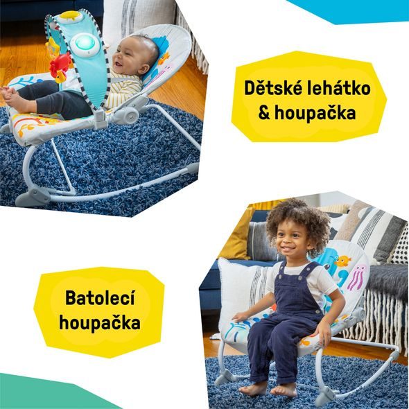 BABY EINSTEIN LEHÁTKO HUDEBNÍ VIBRAČNÍ KICK TO IT OPUS DO 18KG - LEHÁTKA A HOUPADLA - SPINKÁNÍ