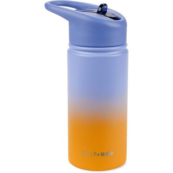 SKIP HOP LÁHEV S BRČKEM NEREZOVÁ WANDER - OMBRÉ BLUE, 450ML - SPORTOVNÍ LAHVE - KRMENÍ