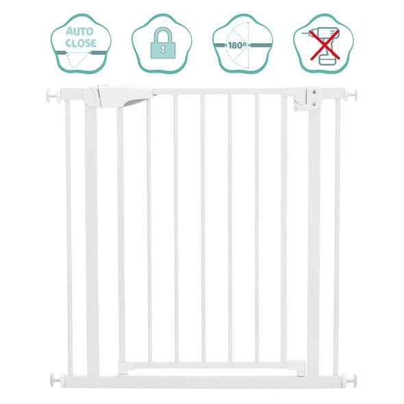 FILLIKID ZÁBRANA DO DVEŘÍ AUTO-CLOSE 75 - 82 CM, KOVOVÁ, WHITE - BEZPEČNOST DĚTÍ V DOMÁCNOSTI - KOUPÁNÍ A ZDRAVÍ
