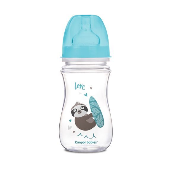 CANPOL BABIES LÁHEV SE ŠIROKÝM HRDLEM EXOTIC ANIMALS 240ML - KOJENECKÉ LAHVE - KRMENÍ