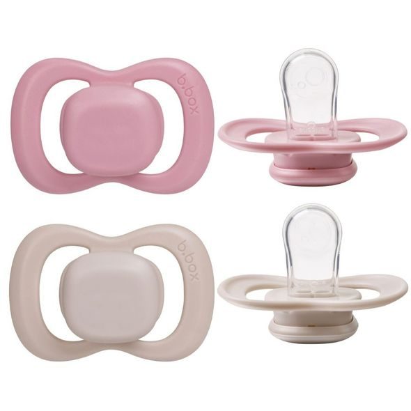 B.BOX DUDLÍKY SILIKONOVÉ 0-6M, 2KS - BERRY/BLUSH - ŠIDÍTKA A DOPLŇKY - KRMENÍ