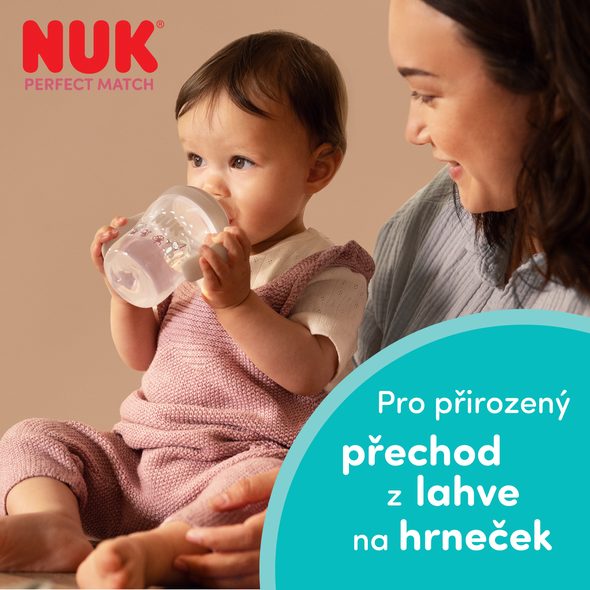 NUK PERFECT MATCH LAHVIČKA NA UČENÍ HIPPO 260 ML - KOJENECKÉ LAHVE - KRMENÍ
