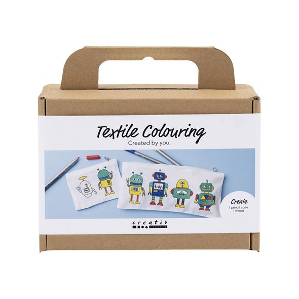 CREATIV COMPANY KREATIVNÍ SADA MINI CRAFT KIT TEXTILE COLOURING ROBOT - VÝTVARNÉ POMŮCKY A HRAČKY - PRO DĚTI