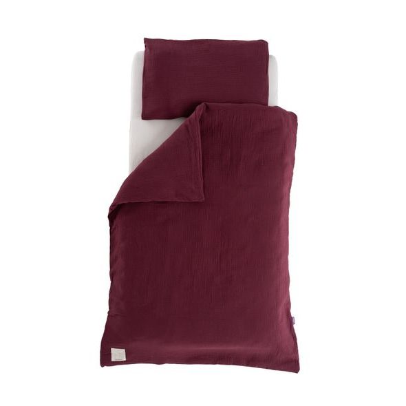 TRÄUMELAND POVLEČENÍ MUSSELIN 100/135 + 40/60 BEERENROT - POVLEČENÍ DO POSTÝLKY - SPINKÁNÍ