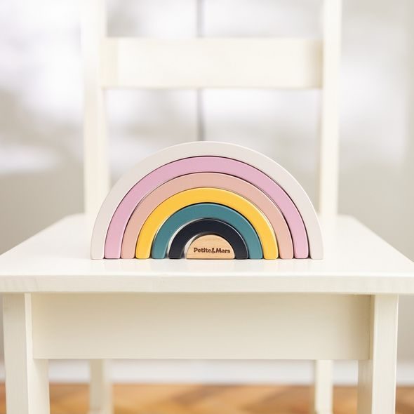 PETITE&MARS HRAČKA DŘEVĚNÁ SKLÁDACÍ STARDUST WOOD OF MARS 24M+ - MOTORICKÉ A HRY - PRO DĚTI