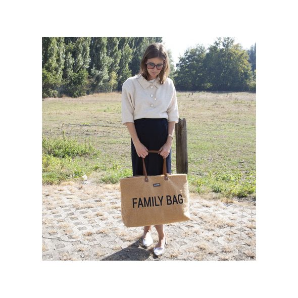 CHILDHOME CESTOVNÍ TAŠKA FAMILY BAG TEDDY BEIGE - PŘEBALOVACÍ TAŠKY - KOČÁRKY A PŘÍSLUŠENSTVÍ