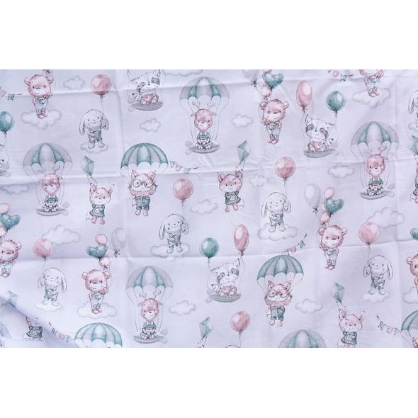 SCARLETT SOUPRAVA DO POSTÝLKY 2DÍLNÁ SCARLETT BALONKY 135X100CM ZELENÁ - POVLEČENÍ DO POSTÝLKY - SPINKÁNÍ