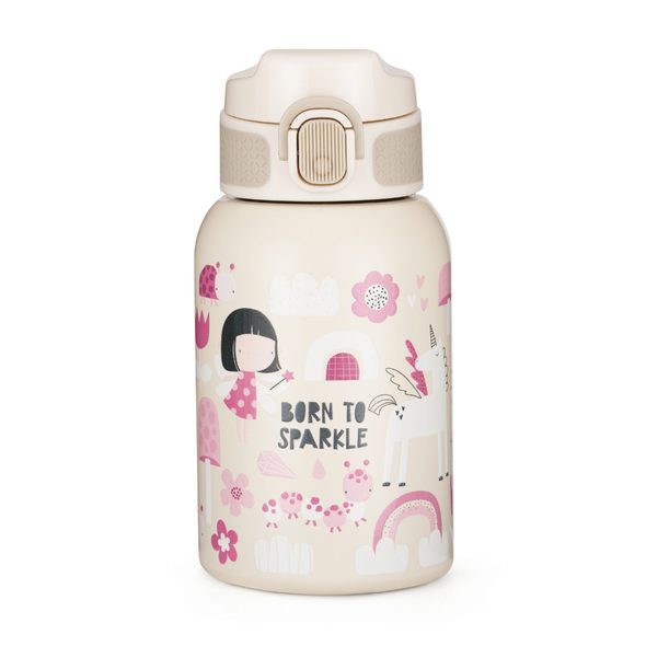 PETITE&MARS LÁHEV NEREZOVÁ TERMO SE SLÁMKOU 350 ML 12M+ - TERMOOBALY A TERMOSKY - KRMENÍ