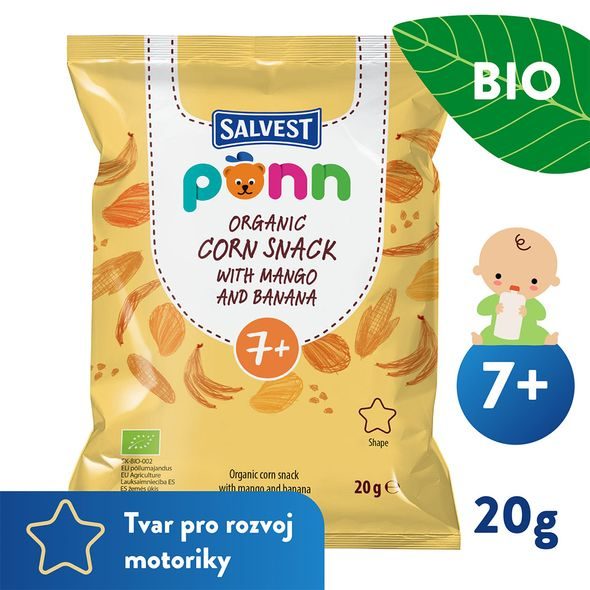 SALVEST PÕNN BIO MANGOVÉ KŘUPKY (20 G) - TYČINKY/SUŠENKY - KRMENÍ