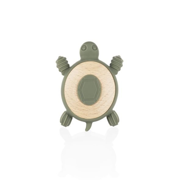 ZOPA SILIKONOVÉ DŘEVĚNÉ KOUSÁTKO TURTLE - KOUSÁTKA - PRO DĚTI