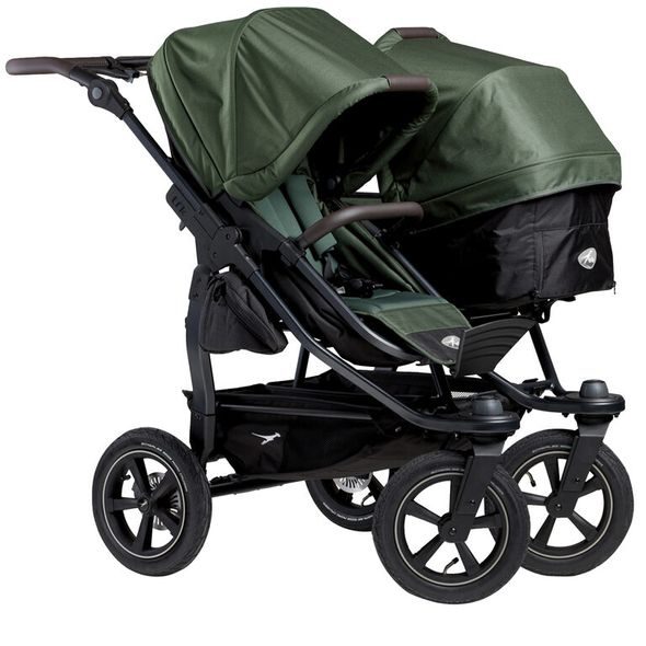 TFK TFK SET DUO2 FRAME 2025 - AIR WHEEL CARRYCOT + SEAT OLIVE - KOČÁRKY PRO DVOJČATA - KOČÁRKY A PŘÍSLUŠENSTVÍ